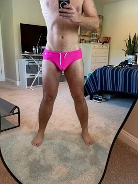 Men's Nasty Pig Pink Swim Briefs XXL